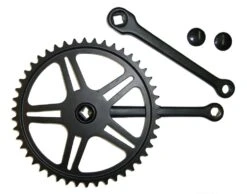 Messingschlager Kurbelsatz 40Z Stahl Schwarz 150mm