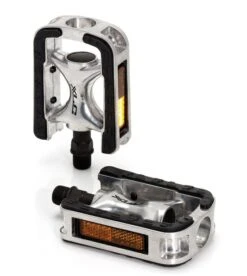 XLC City-/Comfort-Pedal PD-C01 Alu, Gummiauflage, Silber /schwarz